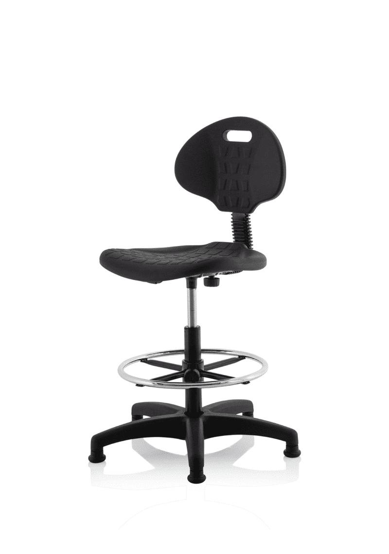 Malaga Polyurethane Medium Back Hi Rise Draughtsman Task Operator Office Chair - Image 3