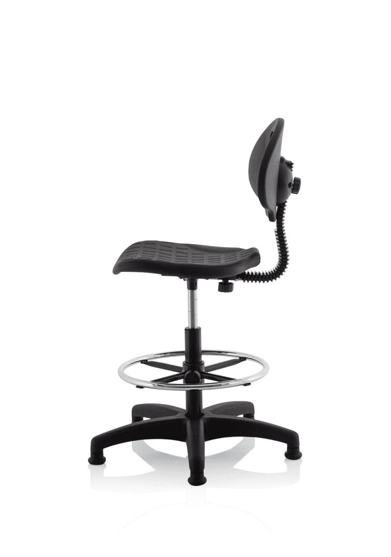 Malaga Polyurethane Medium Back Hi Rise Draughtsman Task Operator Office Chair - Image 4