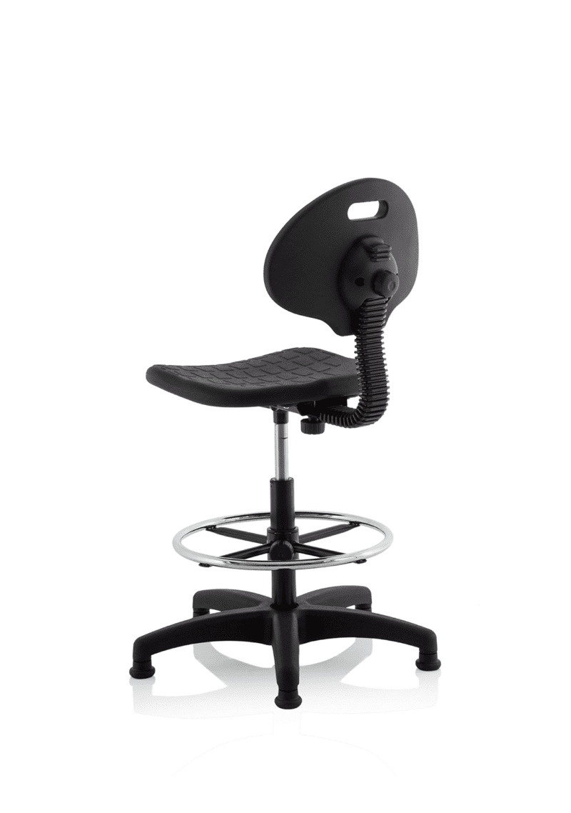 Malaga Polyurethane Medium Back Hi Rise Draughtsman Task Operator Office Chair - Image 5
