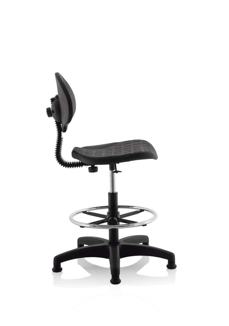 Malaga Polyurethane Medium Back Hi Rise Draughtsman Task Operator Office Chair - Image 8