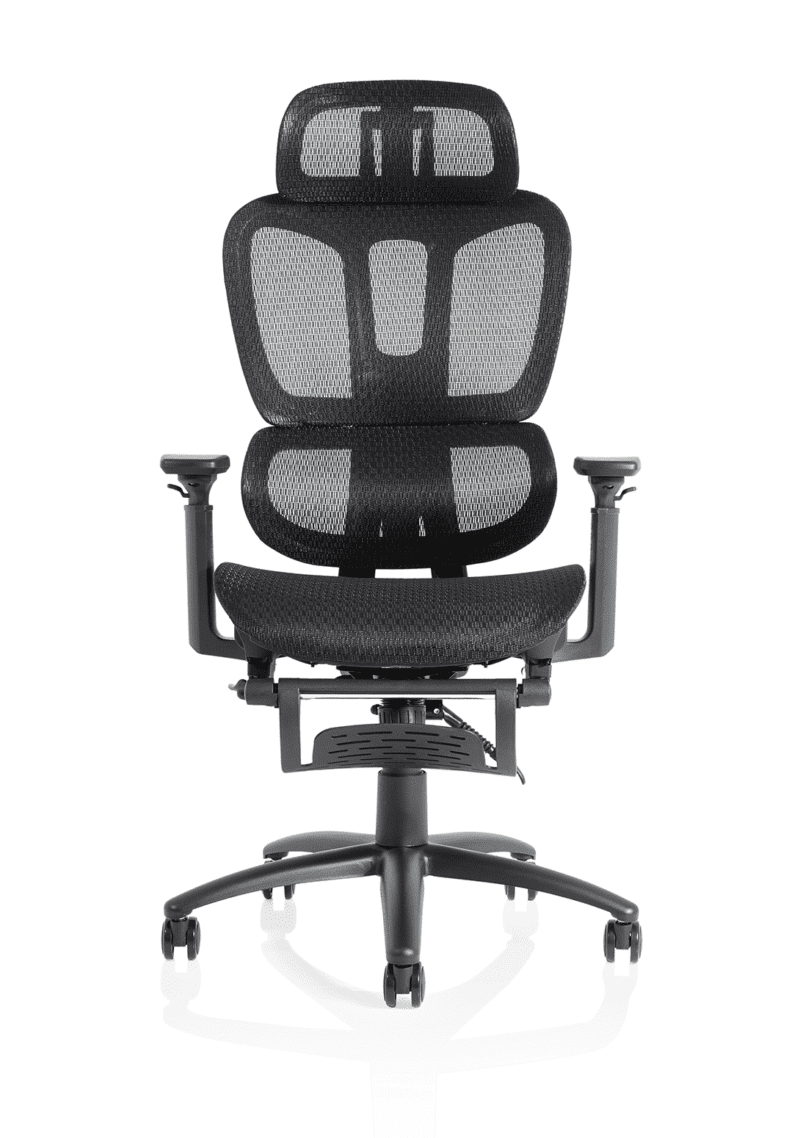 Horizon Executive Mesh Chair With Height Adjustable Arms and Footrest - Image 2