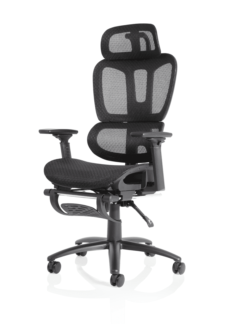 Horizon Executive Mesh Chair With Height Adjustable Arms and Footrest - Image 3