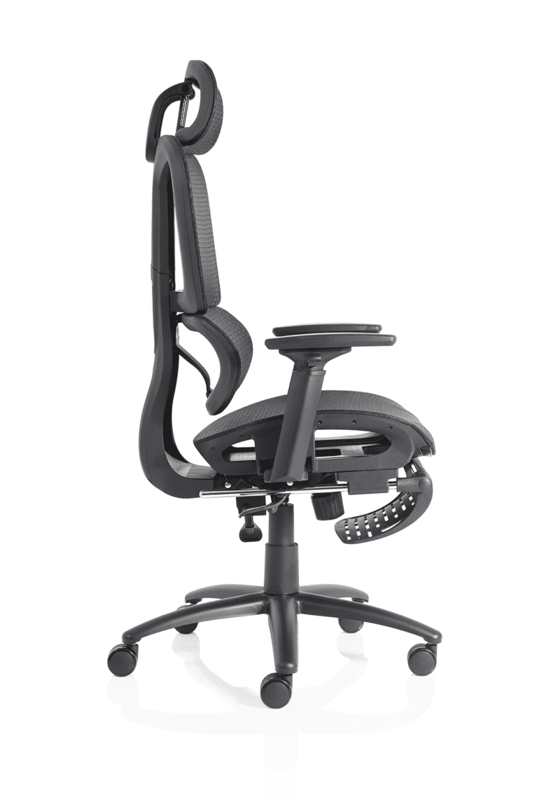 Horizon Executive Mesh Chair With Height Adjustable Arms and Footrest - Image 9