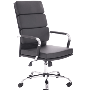 Advocate Medium Back Bonded Leather Executive Office Chair with Arms