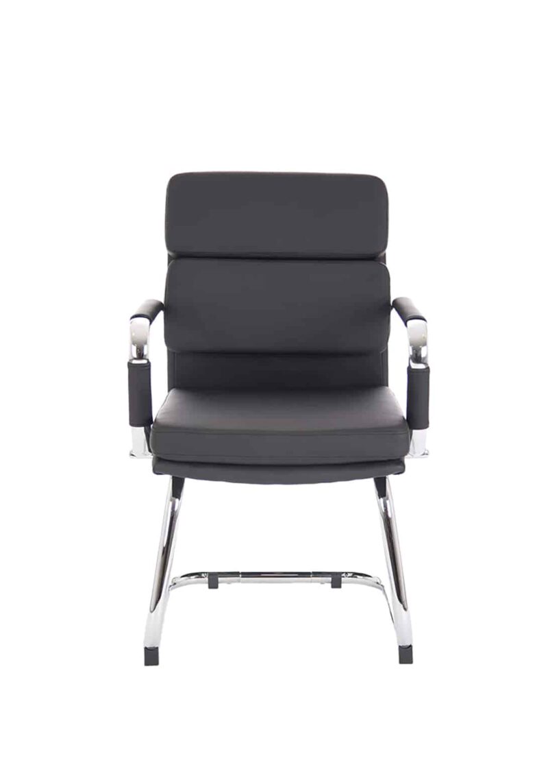 Advocate Medium Back Leather Visitor Office Chair with Arms - Image 2