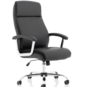 Hatley High Back Black Leather Executive Office Chair with Arms