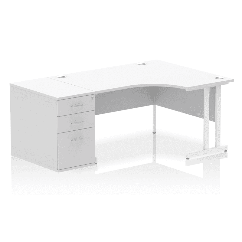 Impulse 1400mm Cantilever Right Crescent Desk Workstation - Image 33