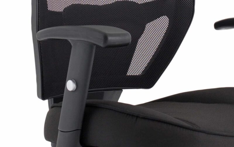 Denver High Mesh Back Black Task Operator Office Chair with Arms - Image 32