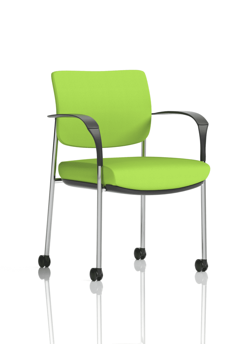 Brunswick Deluxe Medium Back Stacking Visitor Office Chair with Arms with Castors Bespoke - Image 28