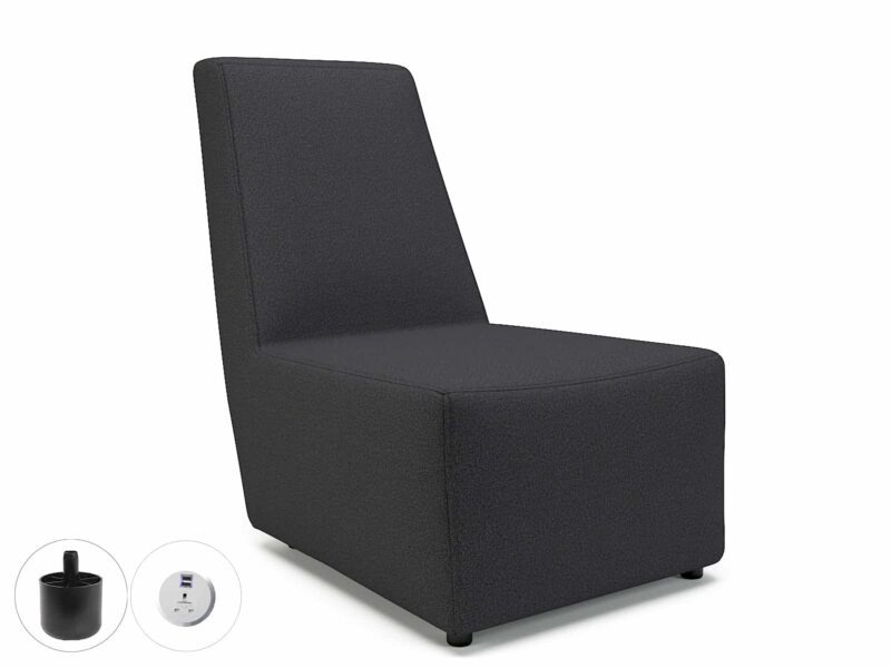 Pella 65cm Wide Chair in Warwick Dolly Fabric with Socket - Image 4