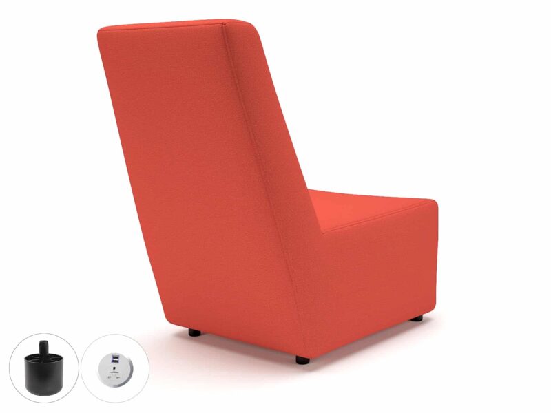 Pella 65cm Wide Chair in Warwick Dolly Fabric with Socket - Image 15