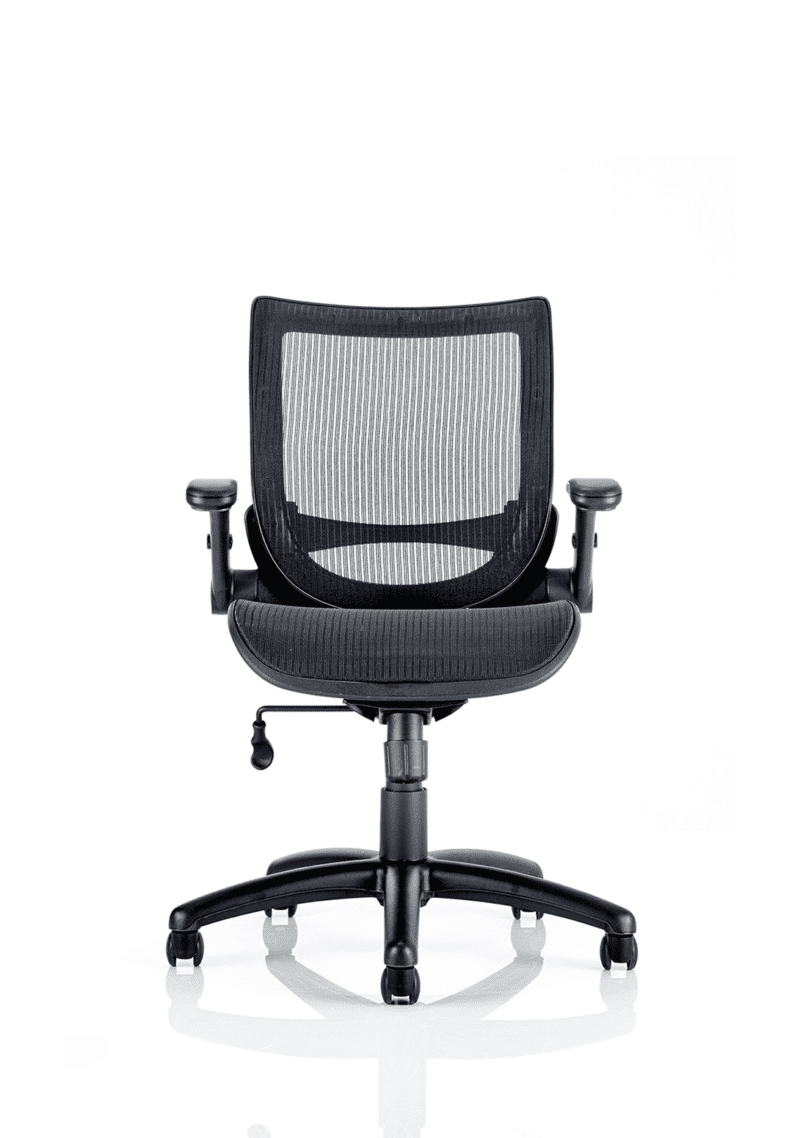 Fuller Medium Mesh Back Task Operator Office Chair with Folding Arms - Image 4
