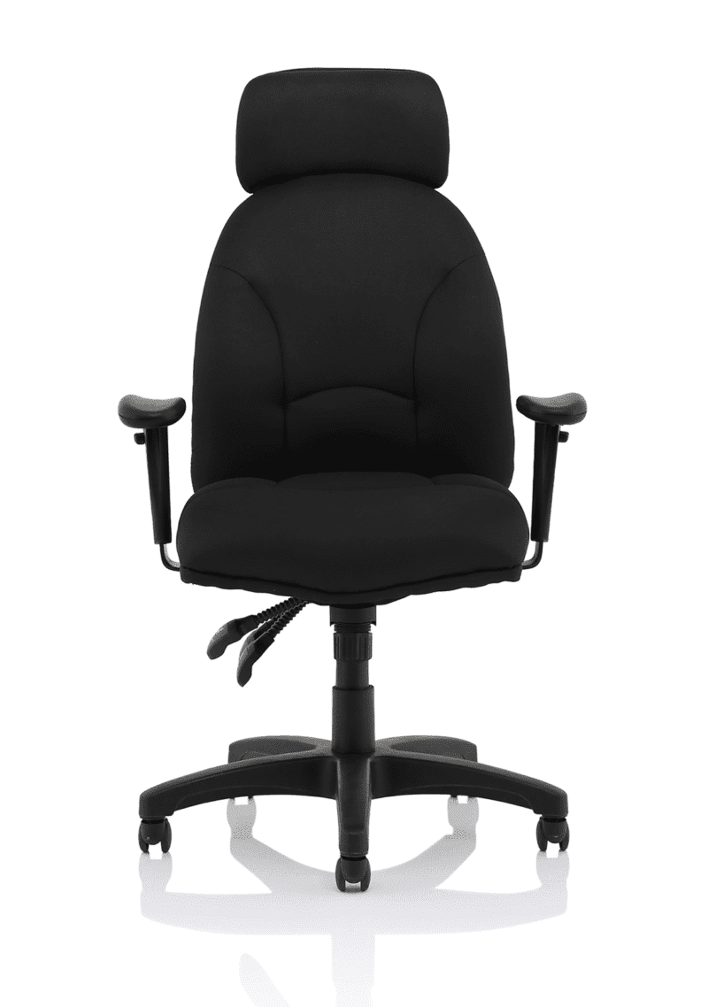 Jet High Back Black Fabric Task Operator Office Chair - Image 2
