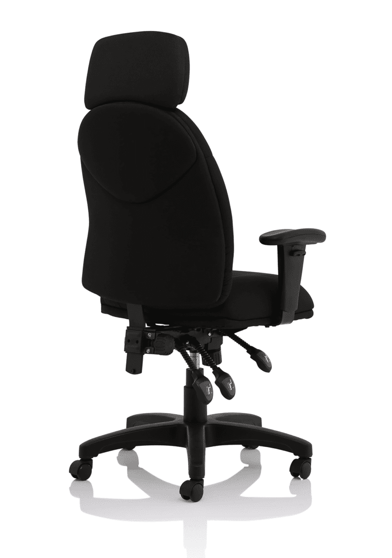 Jet High Back Black Fabric Task Operator Office Chair - Image 7