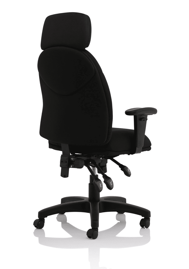 Jet High Back Black Fabric Task Operator Office Chair - Image 8