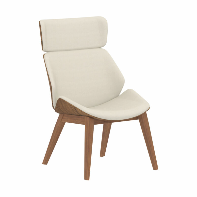 Cascara Chair with Walnut Shell & Wooden Legs - Image 3