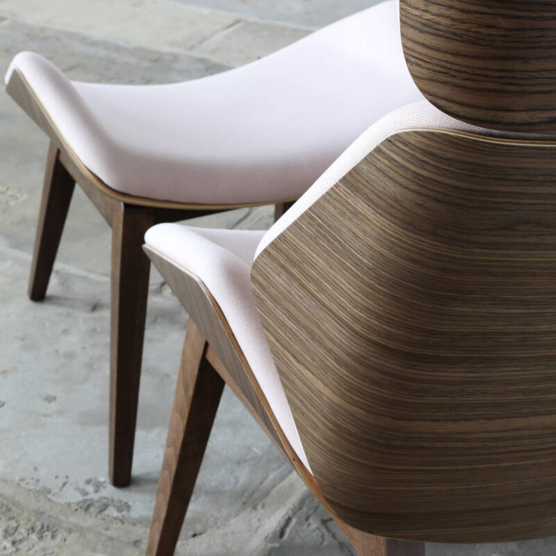 Cascara Chair with Walnut Shell & Wooden Legs - Image 4