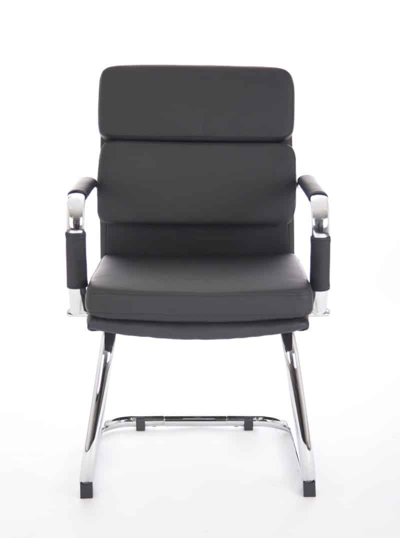Advocate Medium Back Leather Visitor Office Chair with Arms - Image 2
