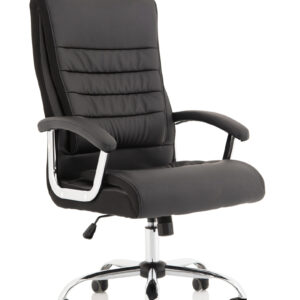 Dallas High Back Black Leather Executive Office Chair with Arms