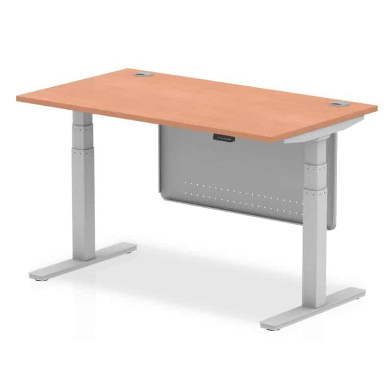 Air Height Adjustable Desk With Cable Ports With Steel Modesty Panel - Image 20