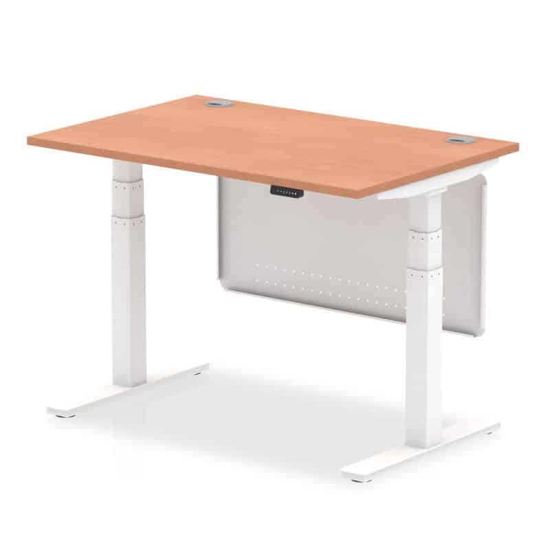 Air Height Adjustable Desk With Cable Ports With Steel Modesty Panel - Image 3