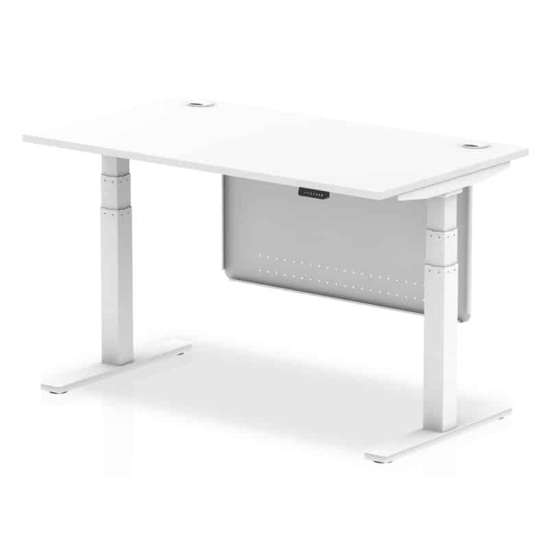 Air Height Adjustable Desk With Cable Ports With Steel Modesty Panel - Image 36