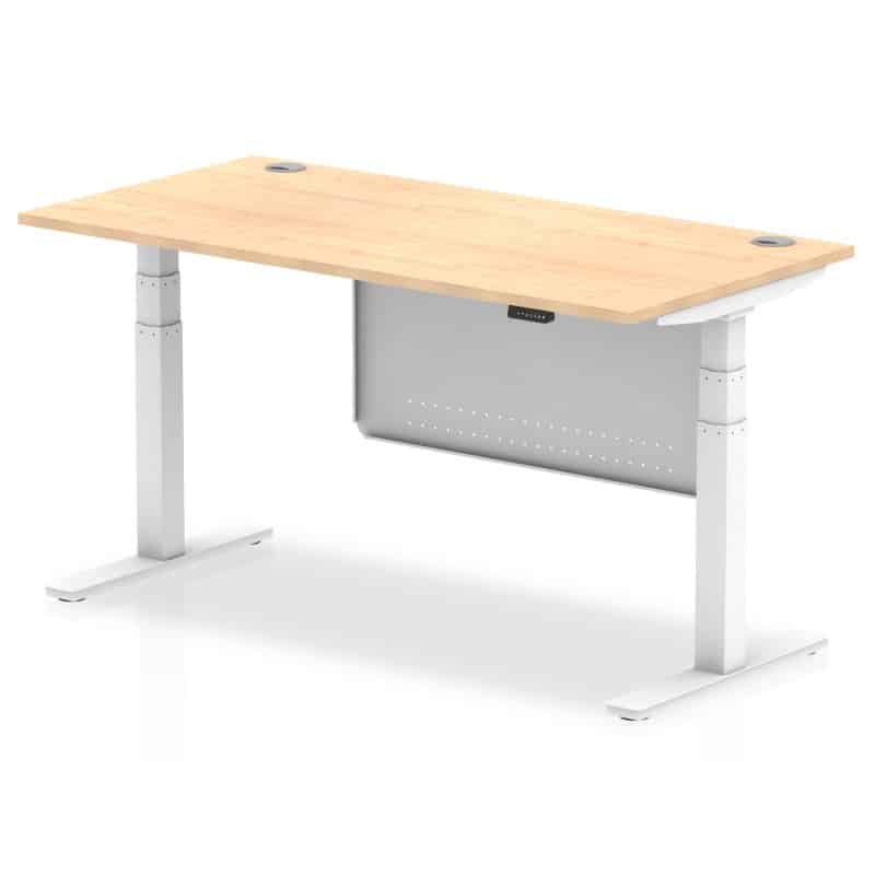 Air Height Adjustable Desk With Cable Ports With Steel Modesty Panel - Image 45