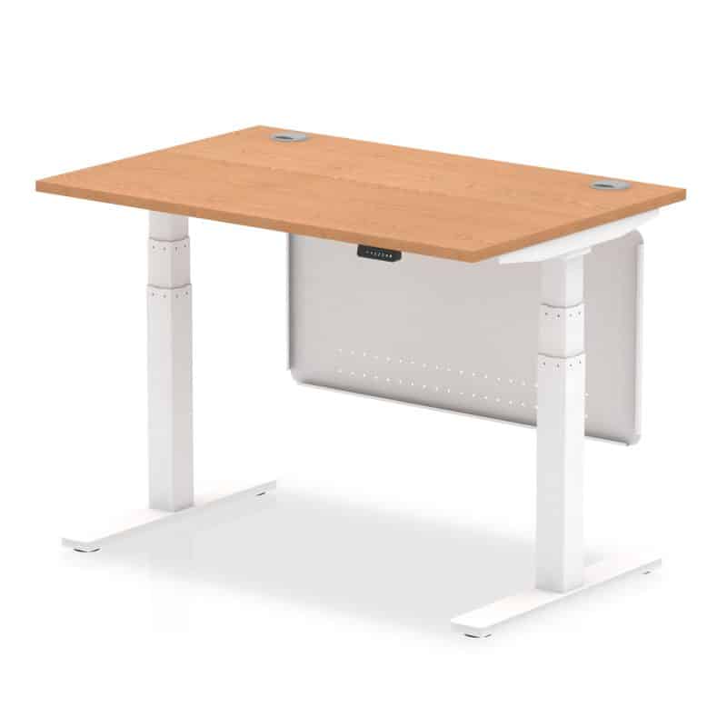 Air Height Adjustable Desk With Cable Ports With Steel Modesty Panel - Image 12