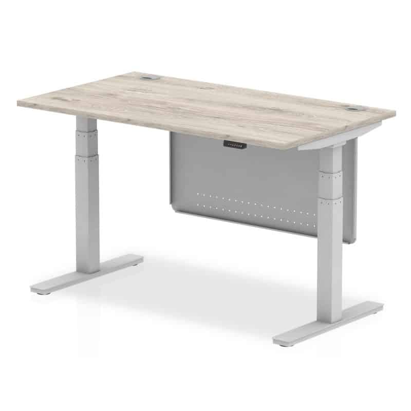 Air Height Adjustable Desk With Cable Ports With Steel Modesty Panel - Image 23