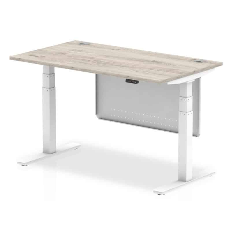 Air Height Adjustable Desk With Cable Ports With Steel Modesty Panel - Image 24