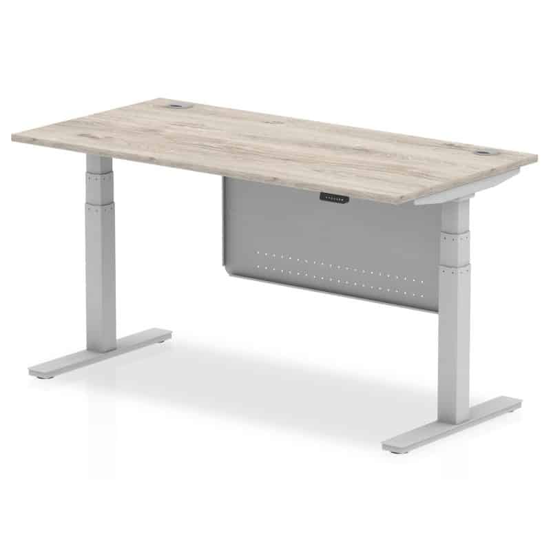Air Height Adjustable Desk With Cable Ports With Steel Modesty Panel - Image 41