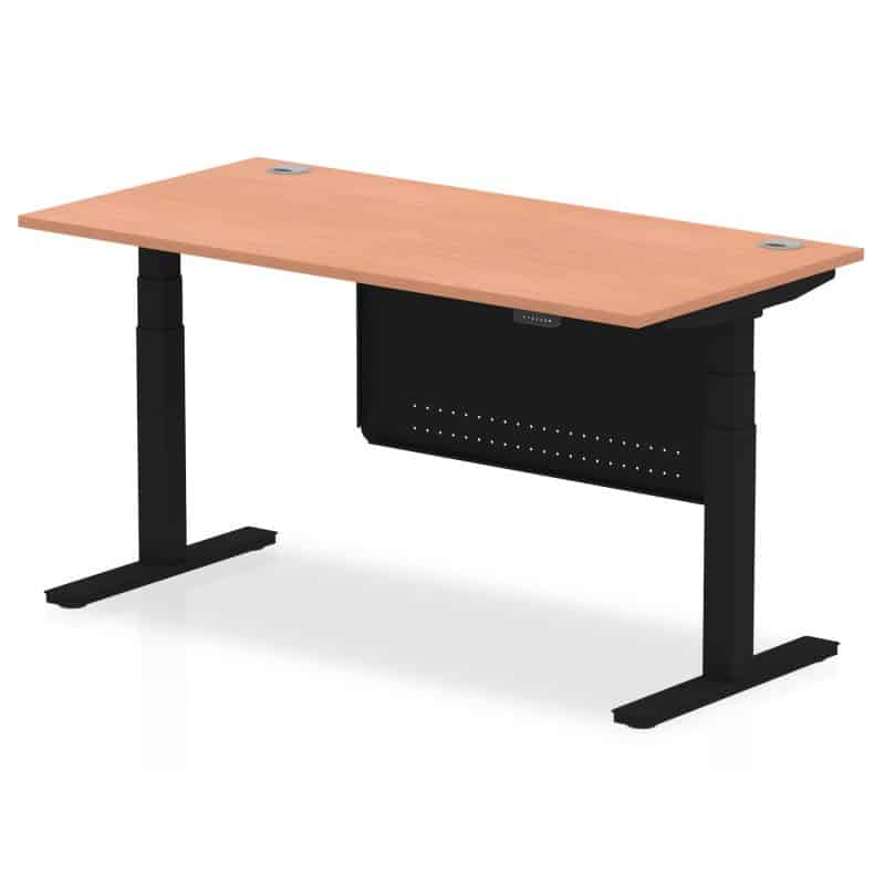 Air Height Adjustable Desk With Cable Ports With Steel Modesty Panel - Image 37