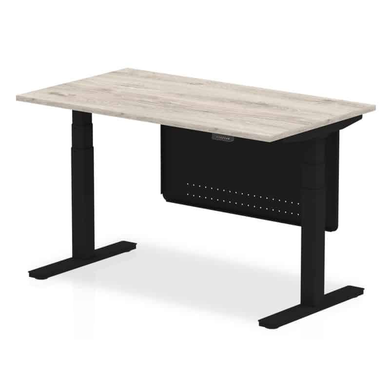 Air Height Adjustable Desk without Cable Ports with Steel Modesty Panel - Image 22