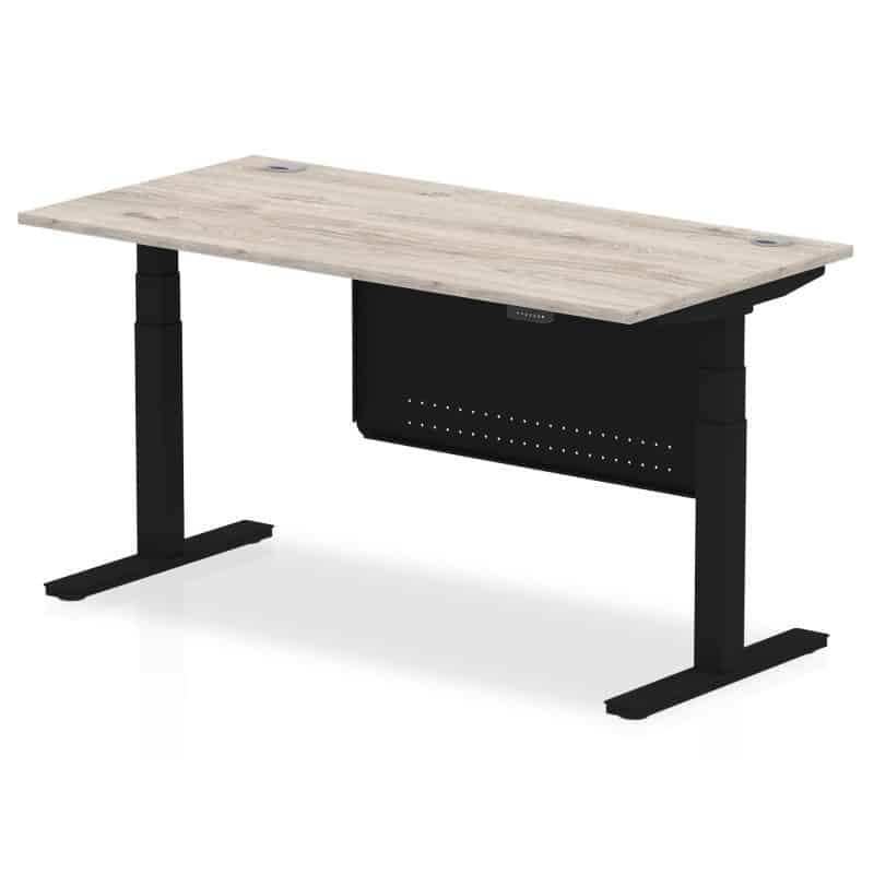 Air Height Adjustable Desk With Cable Ports With Steel Modesty Panel - Image 40