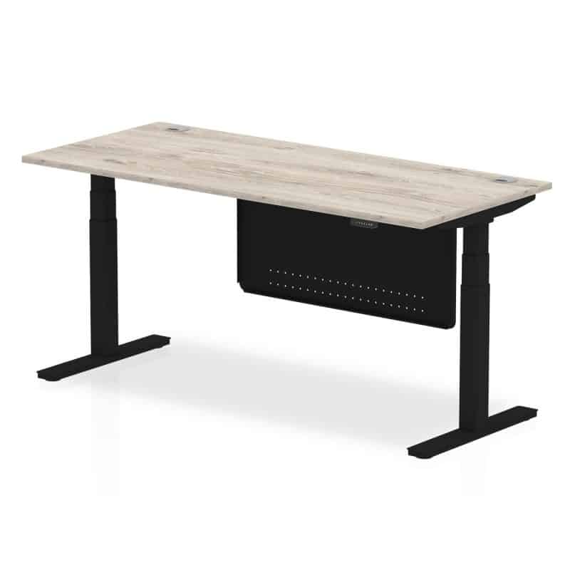 Air Height Adjustable Desk With Cable Ports With Steel Modesty Panel - Image 58