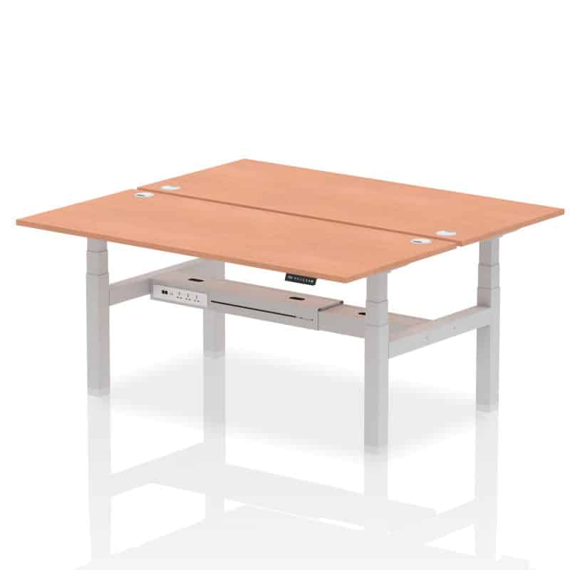 Air Back-to-Back Height Adjustable Bench Desk - 2 Person - Image 65