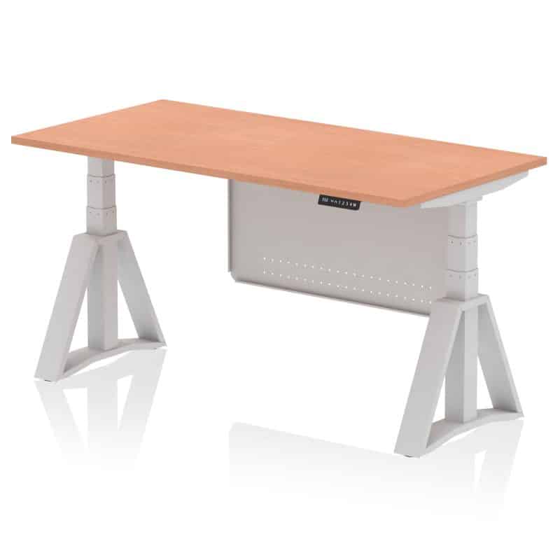 Air Height Adjustable Desk without Cable Ports With Steel Modesty Panel With Piste Foot - Image 3