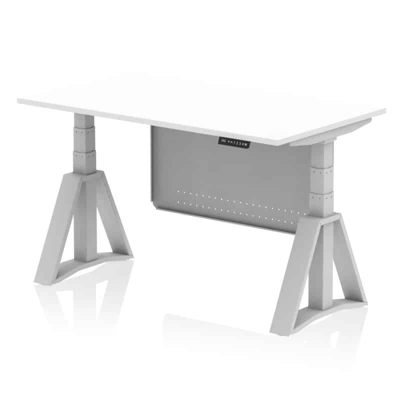 Air Height Adjustable Desk without Cable Ports With Steel Modesty Panel With Piste Foot - Image 10