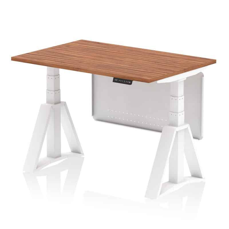 Air Height Adjustable Desk without Cable Ports With Steel Modesty Panel With Piste Foot - Image 25