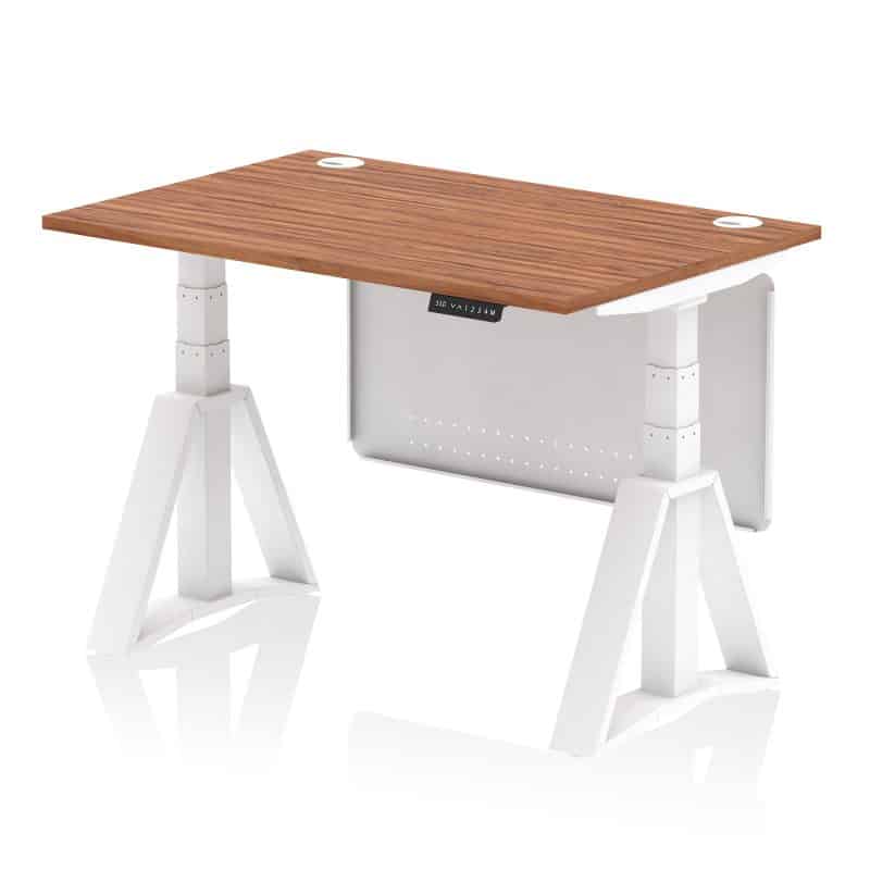 Air Height Adjustable Desk With Cable Ports With Steel Modesty Panel With Piste Foot - Image 25
