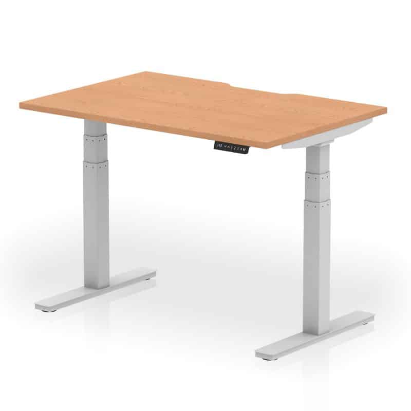 Air Scalloped Edge Height Adjustable Office Desk - Image 11