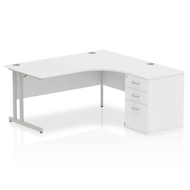 Impulse 1600mm Cantilever Right Crescent Desk Workstation - Image 32