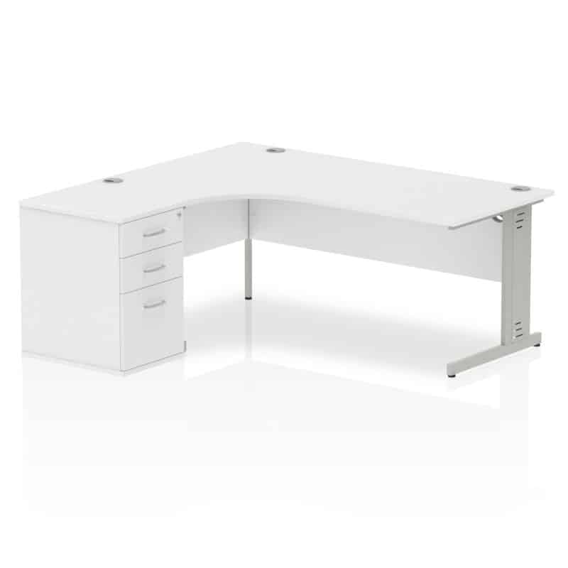 Impulse 1800mm Cable Managed Left Crescent Desk Workstation - Image 32