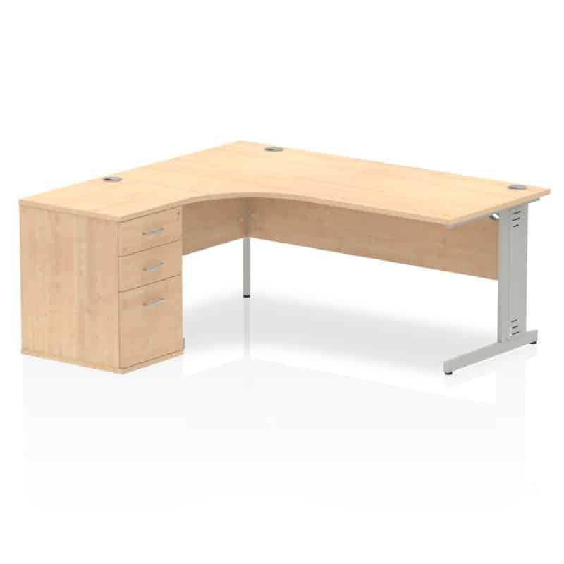 Impulse 1800mm Cable Managed Left Crescent Desk Workstation - Image 14