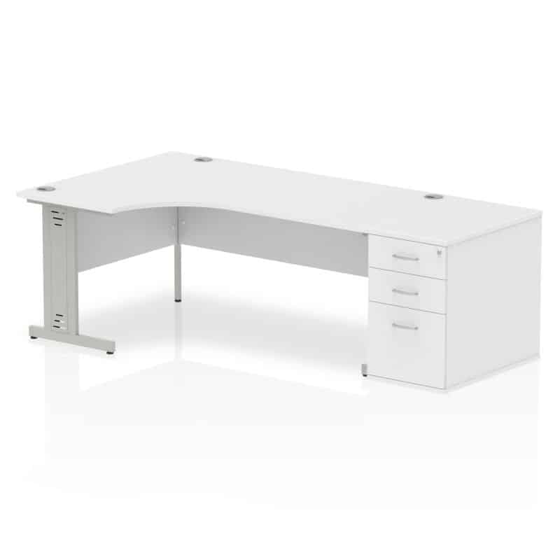 Impulse 1800mm Cable Managed Left Crescent Desk Workstation - Image 35