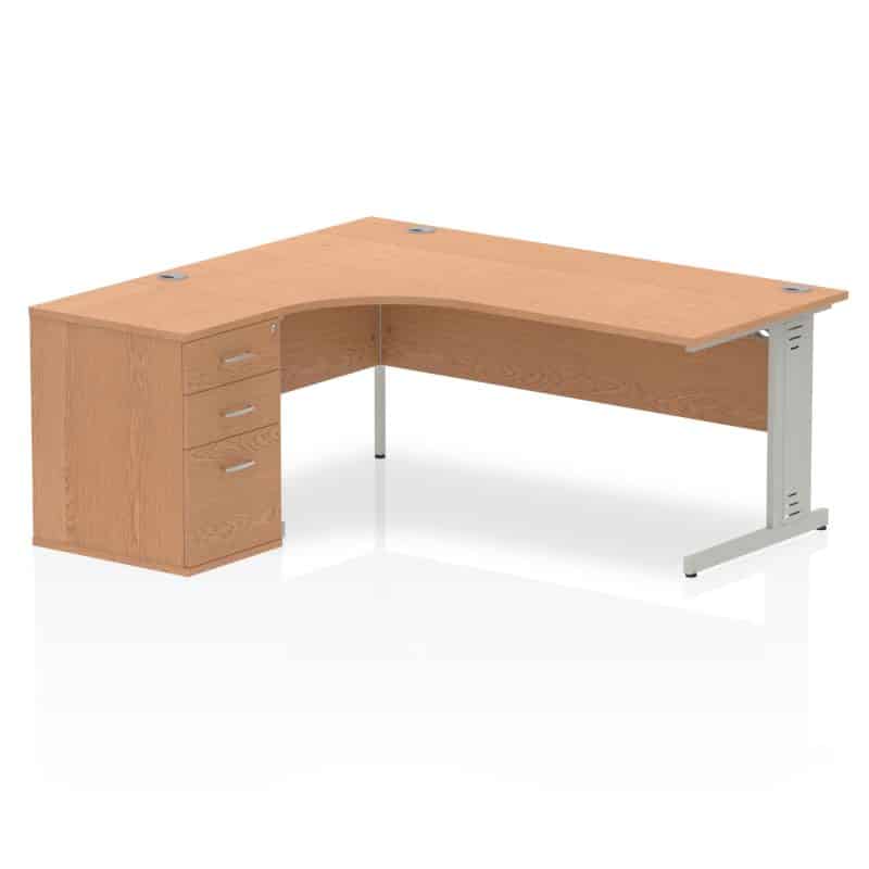 Impulse 1800mm Cable Managed Left Crescent Desk Workstation - Image 20