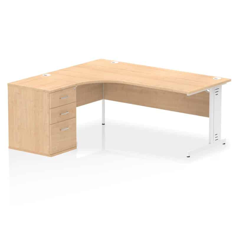 Impulse 1800mm Cable Managed Left Crescent Desk Workstation - Image 15