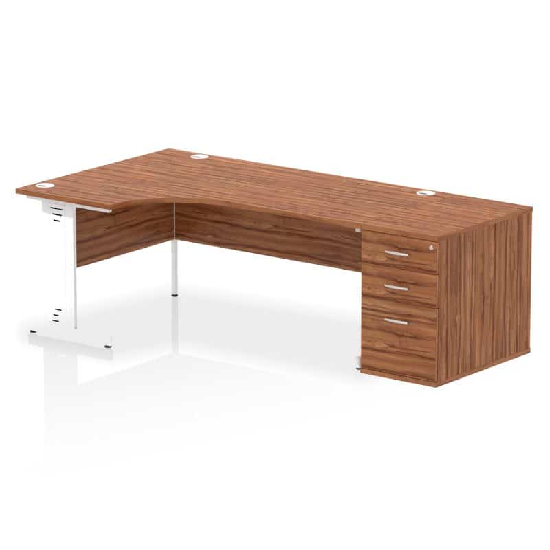 Impulse 1800mm Cable Managed Left Crescent Desk Workstation - Image 30