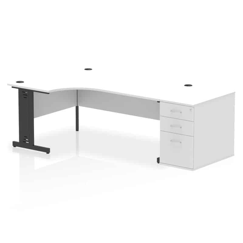 Impulse 1800mm Cable Managed Left Crescent Desk Workstation - Image 34