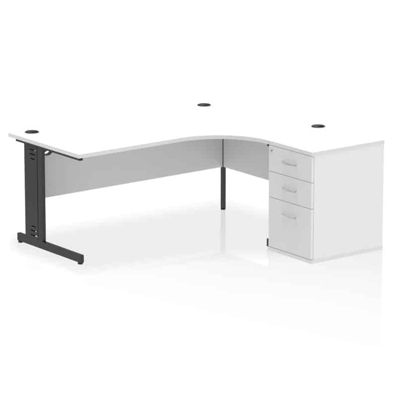 Impulse 1800mm Cable Managed Right Crescent Desk Workstation - Image 31